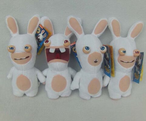 Lovely Rayman Raving Rabbids Cartoon Plush Toys White Cute Custom