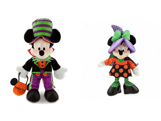 30cm Disney Plush Toys Halloween Time Mickey Mouse and Minnie Mouse