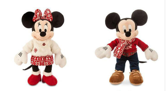 Fashion Disney Plush Toys Christmas Mickey and Minnie Mouse 40cm