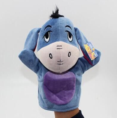 Winnie Pooh Tigger Stitch Eyore Plush Finger Puppets Yellow Pink Blue