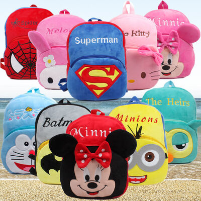 Cartoon Plush Soft Kids School Backpacks Personalized Design , 23cm*21cm*9cm