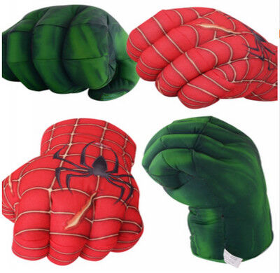 Super man Plush Paw Gloves Hand Puppet stuffed Animal  Plush Toys