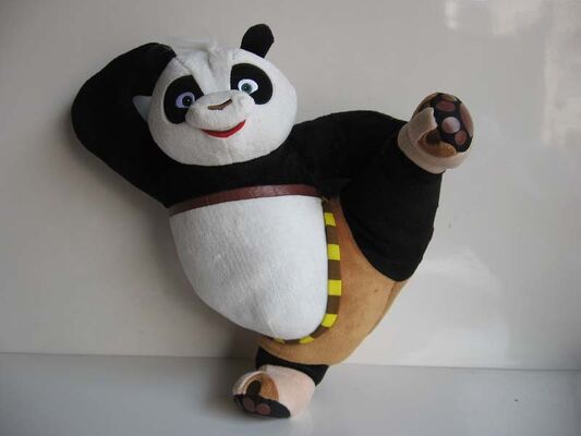 Cute Kungfu Panda Kick Pose Cartoon Stuffed Toys For Collection