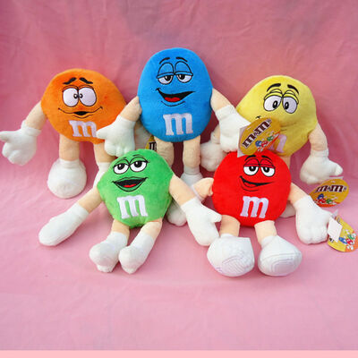 Green M&M Stuffed Animals Medium Cartoon Plush Toys 25cm Size