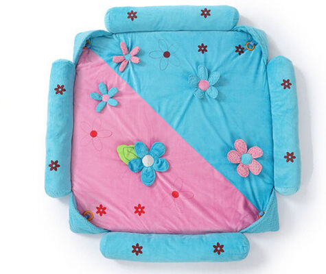 Personalised Happy Garden Blue Baby Play Gyms Soft Foam Floor