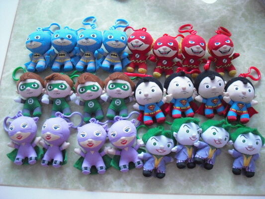 Fashion Small Superman and Batman keychain Stuffed Plush Toys For Christmas Promotion