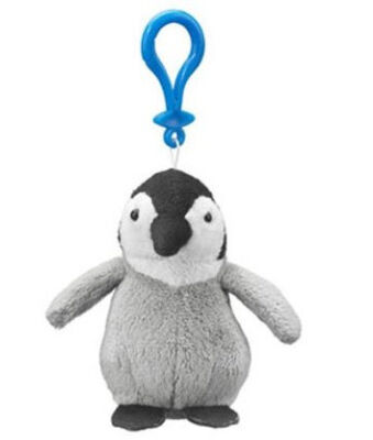 Black , Grey Penguin Stuffed Animal Plush Toy Keychain Promotion Gifts 12cm