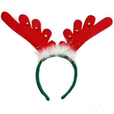 Fashion Antlers Headband Hat - Plush Rindeer Ears Costume Accessory For Party