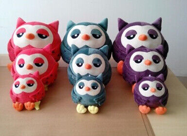 Blue and Orange Forest Animals Owl Stuffed Plush Toy For Promotion Gifts
