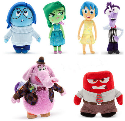9inch Inside Out  Disney Cartoon Stuffed Plush Toys Embroidery Anger