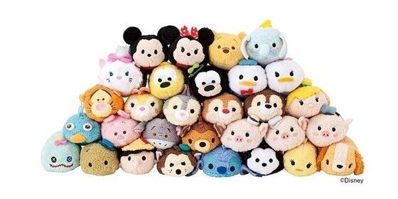 Hot Disney Tsum Tsums Collection Plush Toys For  Mobile Phone Screen Cleaner Keychain Bag