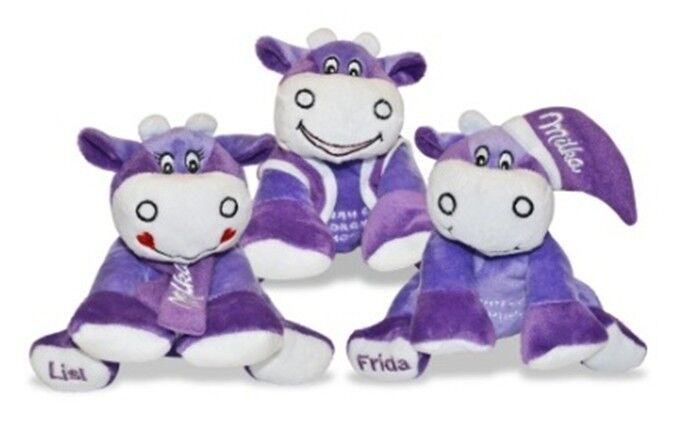 Purple Stuffed Milk Cow Animal Promotional Gifts Toys 8 Inch CE Standard
