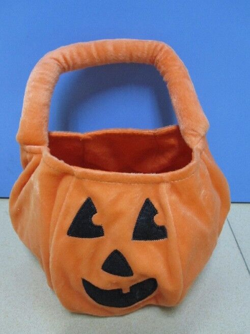 Customized Orange Halloween Plush Toys 12 inch Stuffed Bag for Party