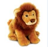 Custom Made Brown Lion Stuffed Animals Cartoon Plush Toys with Sitting Pose